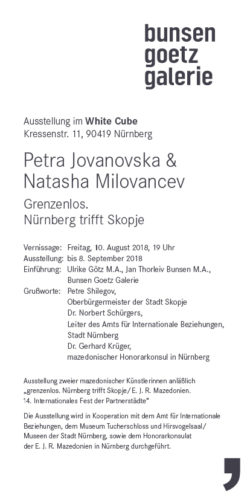 Jovanovska & Milovancev / Grenzenlos-Ausstellung / 2018